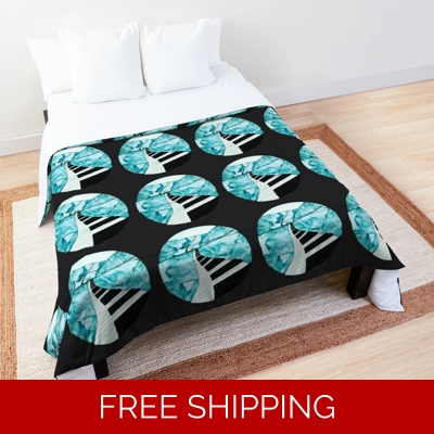 Le Studio Comforter Black Piano Window Multi logo
